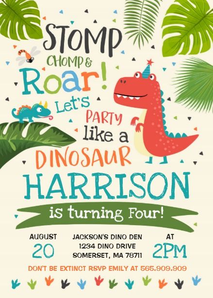 Dinosaur Jungle, Dinosaur Birthday Decorations, Dinosaur Roar, Birthday Invitations Zazzle, Dinosaur Birthday Theme, Dinosaur Party Invitations, Dinosaur Birthday Party Invitations, Birthday Theme Decoration, Girl Dinosaur Birthday