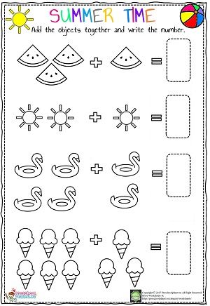 Summer is coming lets practice some math skills with kids. We prepared a funny addition worksheet for them. You can freely use this worksheet for educational purposes.This summer addition worksheet is in pdf format and downloadable. Have fun! Addition Worksheets For Kg, Addition Worksheets For Preschoolers, Math Addition Worksheets Kindergarten, Maths Worksheet For Kindergarten, Addition Worksheet For Kindergarten, Preschool Addition Worksheets, Preschool Summer Worksheets, Addition Worksheets Kindergarten, Addition Worksheets For Kindergarten