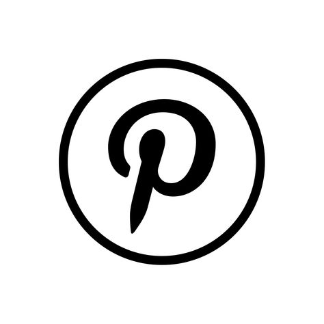 Pinterest White App Icon, White Background Black Icon, White App Icon Pinterest, Pinterest White Logo, Pinterest Logo Black And White, White Black App Icons, White Icon Pinterest, White Pinterest App Icon, App Covers Black And White