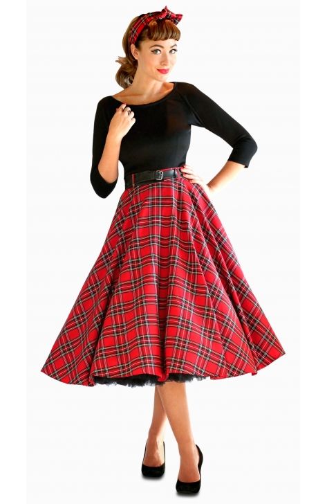 'Bonny Skirt' Royal Stewart Tartan Vintage 50's Style Lindsay Tartan, Pin Up Party, Outfits 50s, Rock N Roll Dress, Rockabilly Dresses, Dresses 50s, Royal Stewart Tartan, Tartan Fashion, Fashion 50s