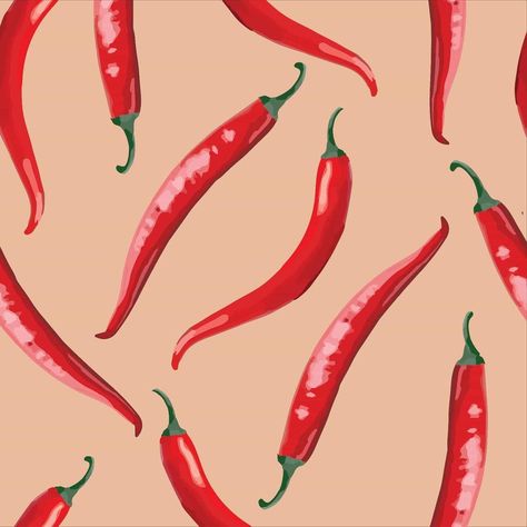 Graphic Design Studio on Instagram: “Need chillies on everything, so I decided to draw them 🌶🌶 tis the season” Chilli Drawing, Chilli Illustration, Graphic Design Studio, Graphic Design Pattern, Graphic Design Studios, Fruit And Veg, Surface Pattern Design, Tis The Season, Surface Pattern