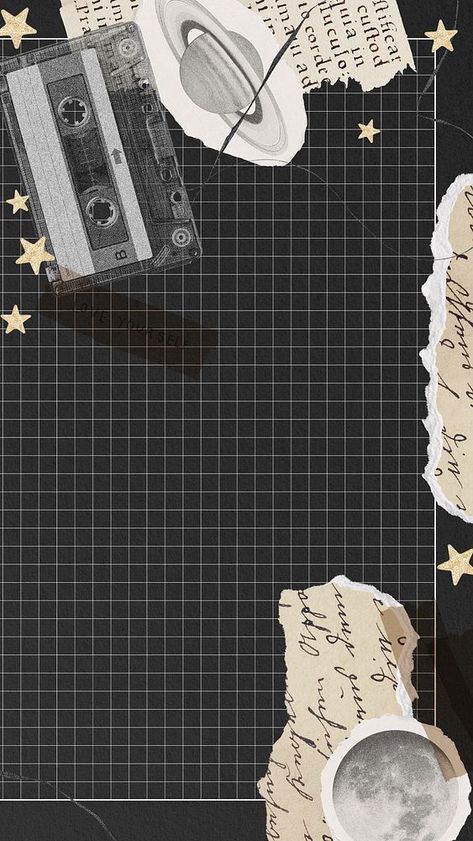 Vintage cassette tape Ephemera grid paper mobile wallpaper | premium image by rawpixel.com Aesthetic Old Paper, Aesthetic Old, Grid Wallpaper, Paper Mobile, Old Paper Background, Wallpapers For Mobile Phones, Vintage Cassette, Notes Planner, Art Journal Therapy