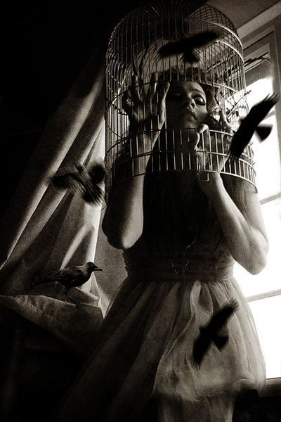 Gothic Art, Photographie Portrait Inspiration, Surrealism Photography, Conceptual Photography, Arte Obscura, Bird Cages, Dark Photography, Arte Horror, Foto Inspiration