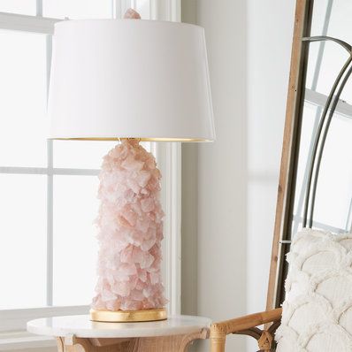 Unique Table Lamps: Stunning Table Lamp Designs - Shades of Light Quartz Table, Quartz Lamp, Red Furniture, Crystal Room, Unique Table Lamps, Stone Table, Colored Gemstones, Table Lamp Shades, Shades Of Light