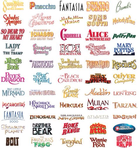 Names of classic disney movies . Deco Disney, Disney Parque, Animation Disney, Disney Font, Film Disney, Disney Addict, Walt Disney Studios, Disney Studios, Disney Kids