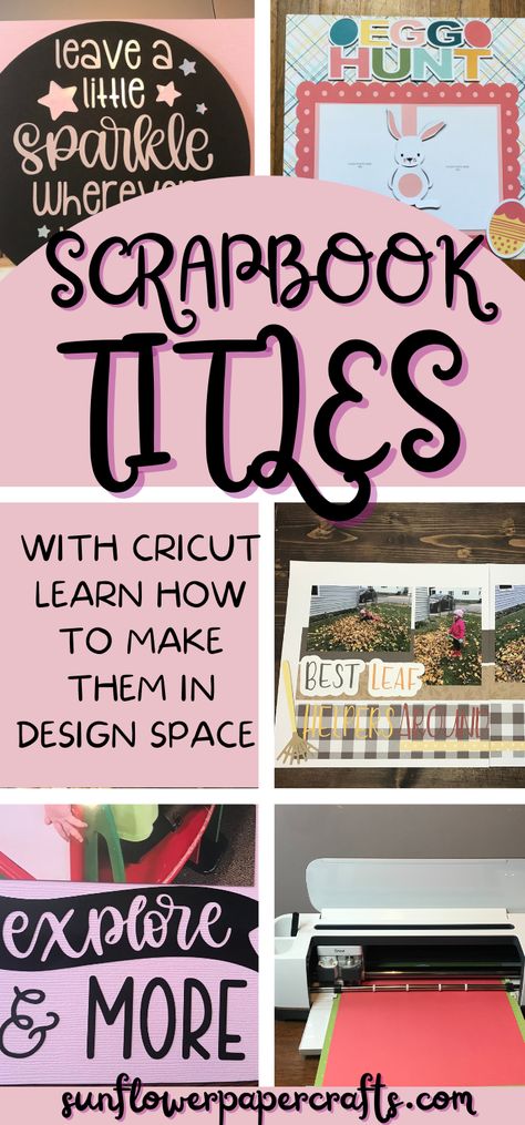 Get out your cricut machine and make some awesome titles. Use these 5 ideas to easily make creative and fun titles. Scrapbook Title Ideas | Scrapbook Page Title Ideas | Cricut Scrapbooking Ideas | Cricut Scrapbooking iDeas Paper | Cricut Scrapbooking | Cricut scraScrapbooking Titles | Scrapbooking titles memories | How to make scrapbook titles Cricut Embellishments Ideas, Cricut Joy Scrapbooking Ideas, Svg Free Files For Cricut Templates Scrapbook Titles, Scrapbook Content Ideas, Scrapbook Title Page Ideas Creative Memories, Clean And Simple Scrapbook Layouts, How To Start Scrapbooking Step By Step, Scrapbook Ideas Cricut, Scrapbook Titles Ideas