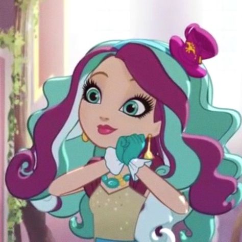 Madeline hatter Madeline Hatter Icon, Maddie Hatter, Mad Hatter Melanie, Elite Aesthetics, Madeline Hatter, Apple White, Ever After High, Cute Profile Pictures, Cartoon Pics