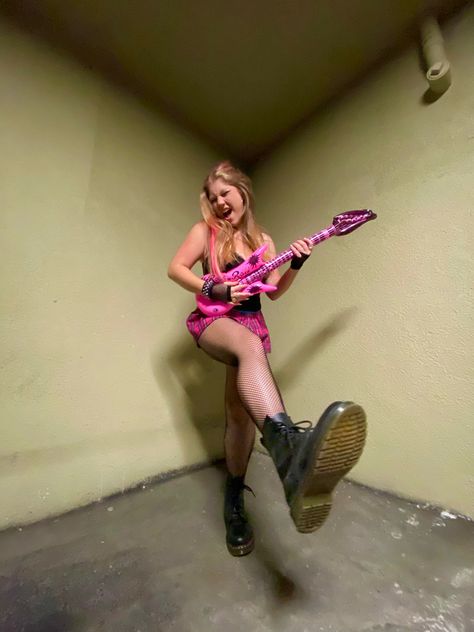 Rock Star Halloween Costumes For Women, Rockstar Spirit Day At School, Pop Star Halloween Costumes, Rockstar Barbie Costume, Avril Lavigne Costume Halloween, Princess And The Popstar Costume, Popstar Halloween Costume, Pink Hair Costume Ideas Halloween, Rock Star Costume Women