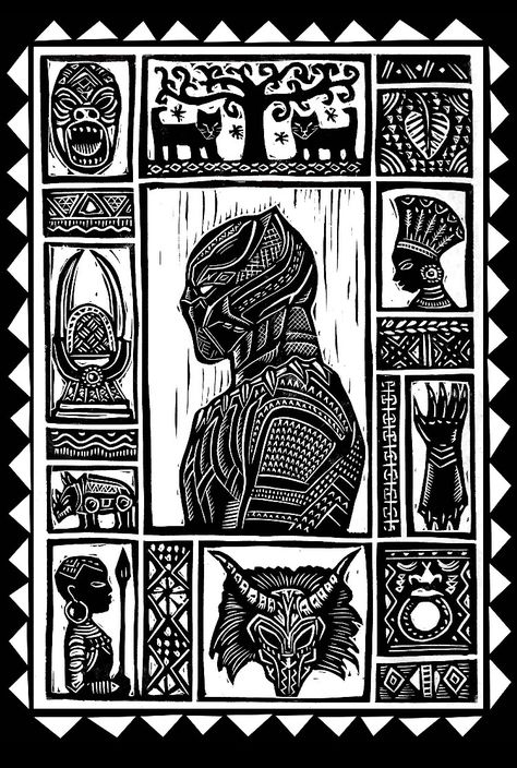 Tribal Wakanda Art Black Panther Tattoo, Poster Marvel, Film Marvel, African Tattoo, Panther Tattoo, Panther Art, Black Panther Art, Karakter Marvel, Afrique Art