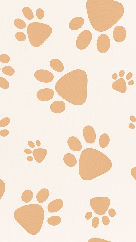 Animal Pattern Illustration, Puppy Wallpaper Iphone, Puppy Drawing Easy, Dog Paw Drawing, Paw Illustration, Phone Wallpaper Cute, Paw Print Background, Puppy Backgrounds, Paw Background