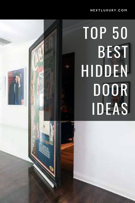 Dold Dörr, Secret Room Doors, Secret Door Ideas, Hidden Rooms In Houses, Safe Room Doors, Hidden Door Ideas, Door Remodel, Hidden Doors In Walls, Speakeasy Door