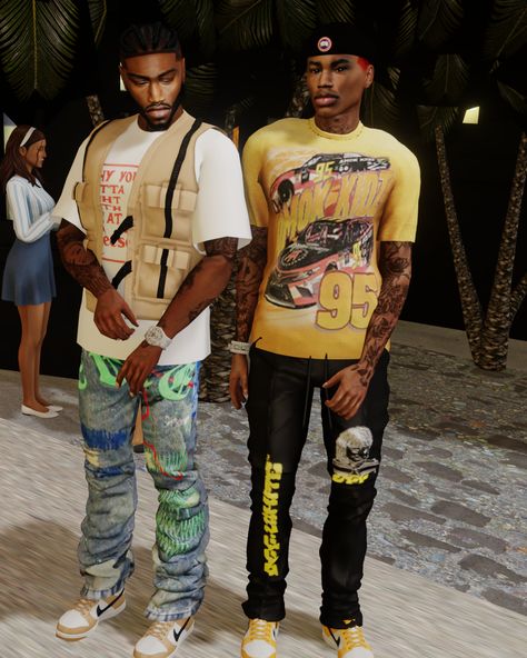 The Sims4 Cc Clothing Male Patreon, Sims 4 Stacked Jeans, Urban Male Clothes Sims 4, Men Outfits Sims 4, Clothes For Men Sims 4, Sims4 Mods Clothing Men, Sims 4 Male Party Outfits, Sims 4 Cc Nike Pros, Sims 4 Miles Morales Cc