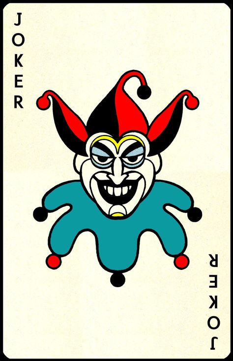 Ready to learn a little about the Joker? Tato Joker, Joker Card Tattoo, Playing Card Tattoos, Kartu Remi, Joker Playing Card, Postage Stamp Design, Joker Tattoo, Joker Card, Univers Dc