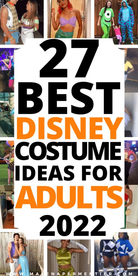 27 Best Disney Costume Ideas for Adults You Can Put Together Last Minute - MP Disney Party Costumes, Last Minute Princess Costume, Disney Character Bounding, Disney Costume Ideas Diy, Best Disney Characters, Female Disney Characters Costumes, Adult Disney Costumes For Women, Easy Disney Costumes Diy Last Minute, Easy Diy Disney Costumes For Women