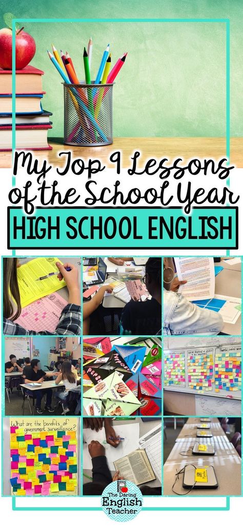 My favorite high school English lessons and activities for the school year. From rhetorical analysis and close reading to engaging classroom activities and hands-on ELA projects, here's a look at my favorite lessons and activities from the year. #highschoolELA #highschoolEnglish