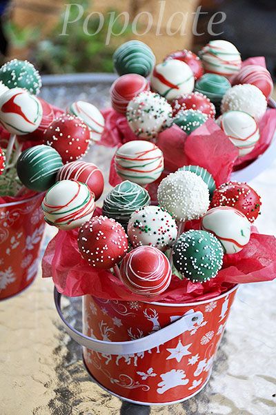 Christmas cake pops – Popolate Christmas Cake Pops Recipe, Pop Gifts, Cake Pop Bouquet, Christmas Cakes Easy, Cake Pop Decorating, Christmas Deserts, Christmas Cake Pops, Torte Cupcake, Chocolate Candies