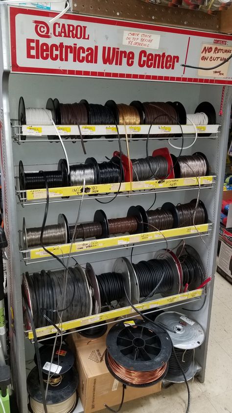 Doing an #electrical project and need some #wiring? We've got that! Electric Shop Interior Design, Electric Store Design, Electric Shop Design, Electrical Shop Interior Design, Hardware Store Design Interiors, Hardware Shop Interior Design, Electric Shop, Design Center Showroom, Electrical Shop