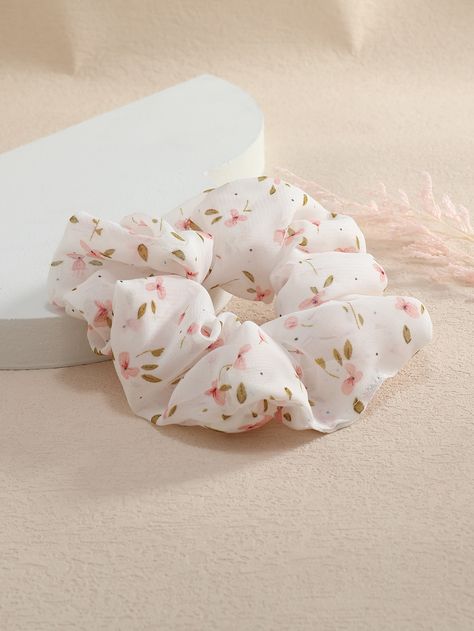 Multicolor Casual   Chiffon Ditsy Floral Scrunchies Embellished   Women Accessories Women Accessories, Hair Ties, Floral Scrunchie, Ditsy Floral, Scrunchie Hairstyles, Scrunchies, Bean Bag Chair, Floral Print, Floral Prints