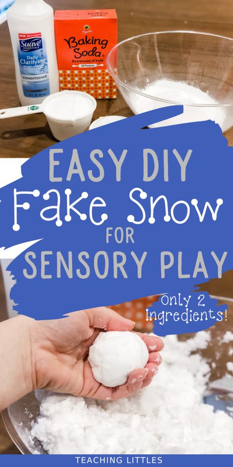 Fake Snow Preschool, Snow Themed Toddler Activities, Toddler Art For January, Winter Theme Learning Activities, Diy Snow Sensory Bin, Footprints In The Snow Activities, Trough Ideas Preschool, Sensory Bin Snow, Winter Pretend Play