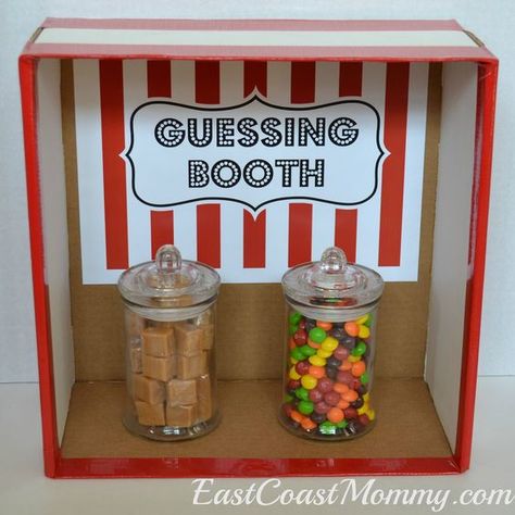 This site has a bunch of fantastic DIY carnival games and activities... including this simple GUESSING BOOTH. Diy Carnival Games, Fall Festival Games, Carnival Games For Kids, Theme Carnaval, Fall Carnival, Festival Games, Diy Carnival, Spring Carnival, Kids Carnival