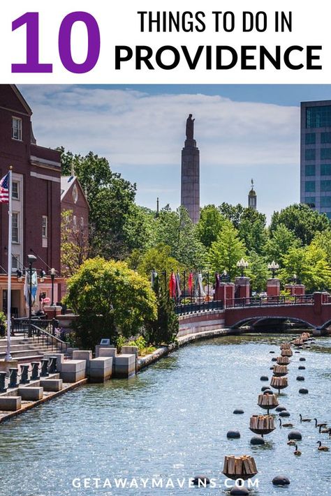 Discover the vibrant city of Providence, Rhode Island, and its top attractions! Immerse yourself in history on a walking tour of the city, explore the art at RISD Museum, and enjoy the magical WaterFire Festival. Embrace nature at Roger Williams Park & the Providence Riverwalk,  and then catch a show at the Providence Performing Arts Center. Don't miss a Gondola ride along the waterways. Providence promises a captivating journey filled with art, culture, nature, and culinary delights! Providence Rhode Island Aesthetic, Rhode Island Aesthetic, Roger Williams Park, Rhode Island Vacation, Risd Museum, East Coast Vacation, Rhode Island Travel, Nomadic Life, Gondola Ride