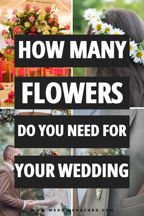 This blog post goes over how to calculate how many flowers do you need for your DIY wedding. This includes bridal bouquet flowers, bridesmaid bouquet flowers, wedding ceremony flowers, wedding reception flowers, wedding flower crowns, wedding flowers for boutonniers, corsages and miscellaneous floral arrangements for your wedding decor. What Flowers Do I Need For My Wedding, Where To Put Flowers At Wedding, Reuse Ceremony Flowers For Reception, List Of Wedding Flowers, Diy Wedding Bouquets Fake Flowers, Flowers For Wedding Reception, Flower List For Wedding, Diy Bridal Flowers, Where Do You Need Flowers At A Wedding