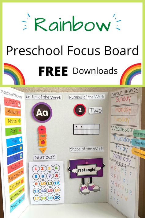 Circle Time Boards Preschool, Circle Time Homeschool Preschool, Diy Preschool Learning Board, Learning Wall For Kindergarten At Home, Focus Board Classroom Preschool, Portable Circle Time Board, Classroom Circle Time Board, Daycare Circle Time Board, Signs For Preschool Classroom