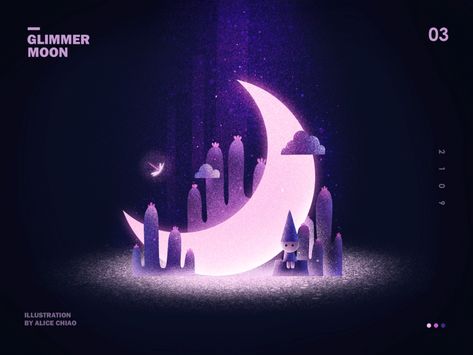 Astrology Graphic Design, Moon Design Art, Moon Graphic Design, Light Animation, Moon Gif, Illustration Gif, Light Illustration, خريطة ذهنية, Animation Motion Graphics