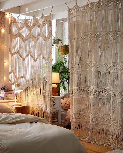 Urban Outfitters Home on Instagram: “Makes a perfect room divider #UOHome” Bohol, Urban Outfitters Room, Relaxing Home Decor, Urban Outfitters Home, Bohemian Room, Uo Home, Boho Room Decor, Bohemian Bedroom Decor, Bohemian Bedroom