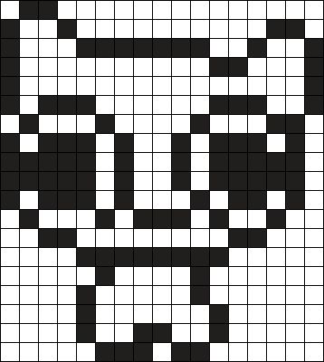 Kandi Pixel Art, Two Color Pixel Art Grid, Kandi Cuff Designs, 15x15 Pixel Art, Silly Pixel Art, Chainsaw Man Pixel Art, Perler Patterns Small, Kandi Templates, Pixel Art With Grid