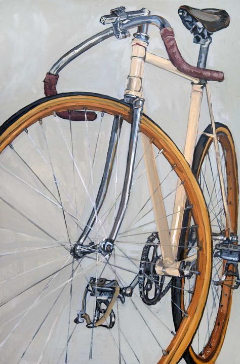 Pop Brennan - Front   Vintage 1920's classy track bike Vintage Bicycle Art, Bicycle Artwork, Bike Painting, Bicycle Drawing, Bicycle Safety, Bike Drawing, Bike Illustration, Bicycle Painting, Bike Safety