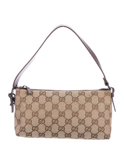 Gucci GG Canvas Pochette Affordable Designer Bags, Valextra Bag, Gucci Pochette, Affordable Designer Handbags, Tas Vintage, Vintage Designer Bags, It Bags, Vintage Evening Bags, It Bag