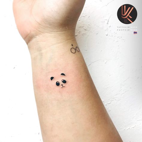 Panda Finger Tattoo, Panda Tattoos Small, Minimalist Panda Tattoo, Panda Face Tattoo, Panda Minimalist Tattoo, Simple Panda Tattoo, Panda Tatoos Small, Mini Panda Tattoo, Panda Tattoo Small