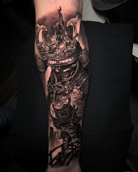 #yokaisociety #samuraiart #samurai #irezumi #irezumicollective #shogun #onimask #irezumitattoo Shogun Mask Tattoo, Samurai Forearm Tattoo Men, Forearm Samurai Tattoo, Samurai Arm Tattoo, Ghost Of Tsushima Tattoo, Tattoo Oni, Shogun Tattoo, Mens Sleeve Tattoo Ideas, Japanese Samurai Tattoo