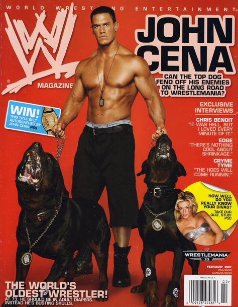 Wwe Magazine, John Cena Wrestling, Wwf Diva, Chris Benoit, Aaliyah Pictures, Wwe Pictures, Dog Magazine, Wrestling Superstars, Wrestling Wwe