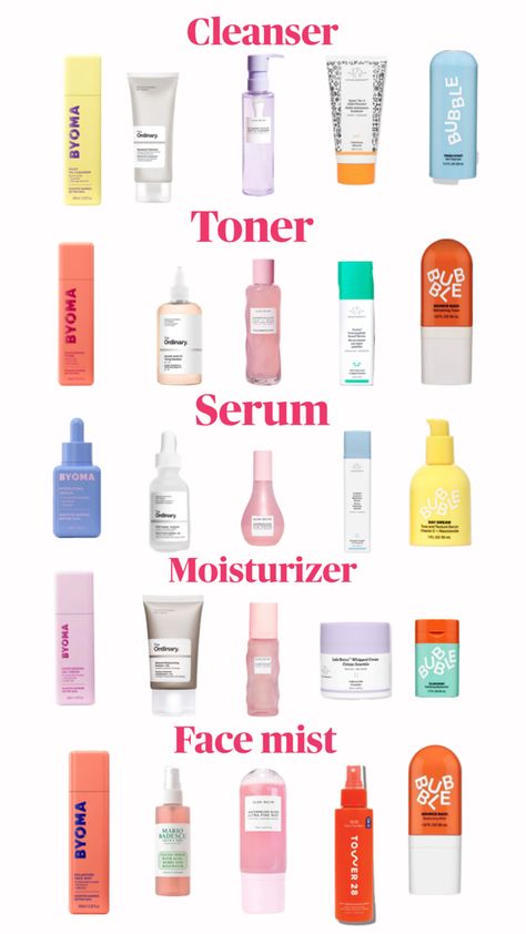 #preppy #skincare #Sephora #Ulta Recommended Skincare Products, Skincare Ideas For Teens, Preppy Foundation, Best Ulta Skincare Products, Best Sephora Skincare, Preppy Cleanser, Skincare For Twelve Year Olds, Skincare For 14yrs, Birthday Wishlist Skincare