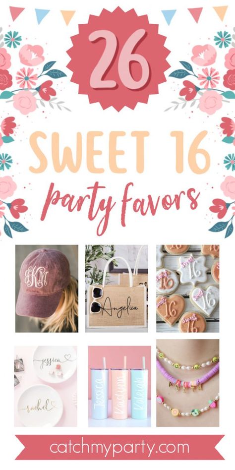 Sweet 16 Movie Night Ideas, Sweet 16 Party Party Favors, Sweet 16 Birthday Party Favors, Favors For Sweet 16 Party, November Sweet 16 Party Ideas, Sweet Sixteen Party Favors Ideas, Sweet 16 Favor Ideas, Party Favors For Sweet 16, Favors For Sweet 16