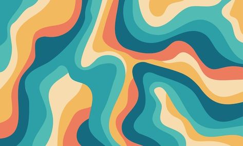 Abstract colorful wavy groovy psychedeli... | Premium Vector #Freepik #vector #background #banner #pattern #poster Groovy Swirl Background, Macbook Trippy Wallpaper, Aesthetic Pattern Wallpaper Laptop, Colourful Ipad Wallpaper, Groovy Lines Wallpaper, Abstract Art Wallpaper Pc, Chromebook Backgrounds Aesthetic, Groovy Wallpaper Laptop, Groovy Homescreen