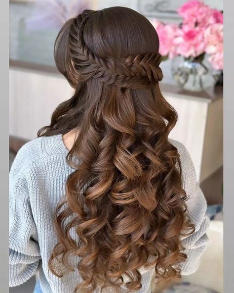 Glass Hair, Hoco Hair Ideas Ponytail, Beauty Hair Color, Hoco Hair Ideas Down, Hoco Hair Ideas Medium, Homecoming Hairstyles For Medium Length, Open Hairstyles, Long Hair Wedding Styles, Hairdos For Short Hair