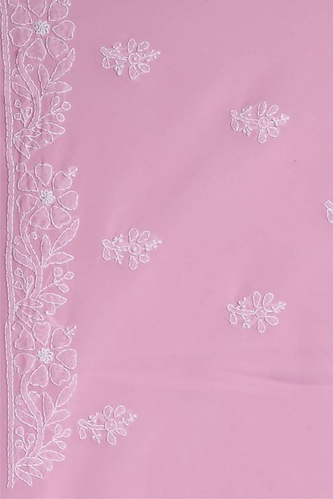 Couture, Chikankari Designs Hand Embroidery, Chikenkari Dress, Kantha Design, Chicken Kari, Wilcom Embroidery, Chikankari Embroidery, Hand Embroidery Dress, Fabric Paint Designs