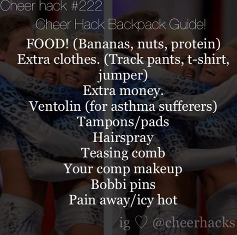 What To Bring To Dance Competition, Cheer Diet, Cute Cheer Hairstyles, Cheer Hairstyles, Cheer Qoutes, Cheer Tips, Cheer Goals, Cheer Hacks, Cheer Tryouts