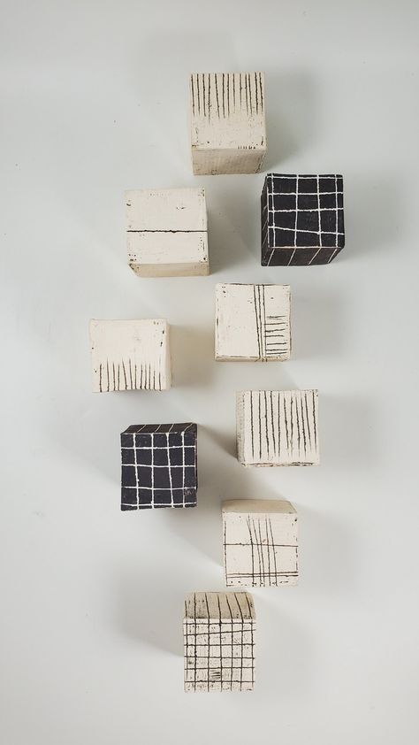 Cube Cascade 2 by Lori Katz (Ceramic Wall Sculpture) | Artful Home Hollow Ceramic Ideas, Wall Sculptures Art, Tiny Wall Art, Line Art On Wall, Ceramic Wall Hangings, Cubic Sculpture, Lori Katz, Tactile Wall, Ceramic Stains