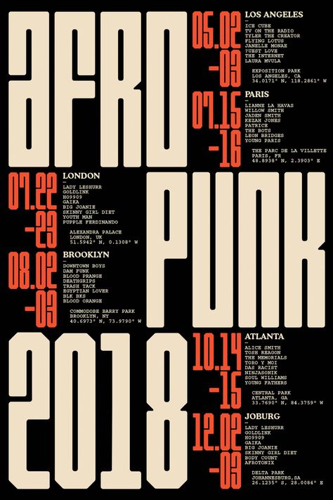 Hierarchy Design Art, Poster Design Inspiration School, Post Modern Poster, Typographic Layout Design, College Posters, Afropunk Festival, Typographie Logo, Typographic Poster Design, Typo Poster
