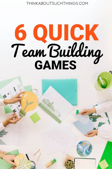 Quick Team Building games and exercises for your next event or meeting. Build a stronger team! #teambuilding #icebreaker #games Easy Team Building Activities, Quick Team Building Games, Quick Team Building Activities, Team Bonding Games, Work Team Building Activities, Office Team Building, Team Bonding Activities, Teamwork Games, Leadership Games