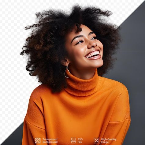 PSD a woman with a smile on her face | Premium Psd #Freepik #psd #black #white-background #advertising #laughing Typography In Advertising, Black Woman Smile, Black Woman Laughing, Black Woman Smiling, Laughing Women, Smiling Black Woman, Smile Person, Background Advertising, Smile Woman