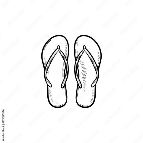 Sandal Sketch, Sandals Sketch, Slippers Drawing, Sandals Drawing, Preschool Counting Worksheets, Vacation Sandals, Shoe Concept, Preschool Counting, Counting Worksheets