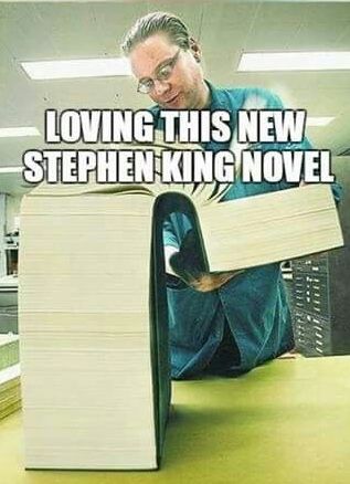Funny memes and Stephen King humor for book nerds. Stephen King Books, Humour, It Steven King, Steven King Quotes, Misery Stephen King, Stephen King Quotes, Steven King, Stephen King Novels, King Quotes