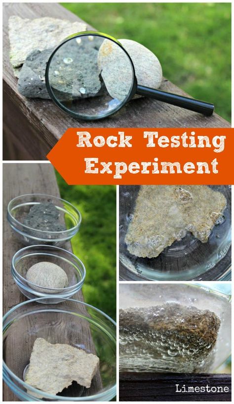 Geology For Kids, Rock Experiments, Rock Science, Outdoor Learning Activities, Science Camp, Summer Science, Kid Experiments, Cool Science Experiments, E Mc2