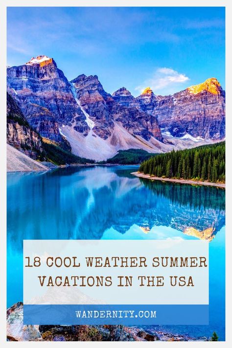 The USA is a great place to visit during the summer months, especially if you're looking for cool-weather destinations. The cities of Aspen, Sun Valley, Lake Tahoe, and Milwaukee are all known for their scenic beauty and a wide variety of activities that can be enjoyed during the summer. If you're looking for a fun-filled vacation, the listed cool weather vacations in the USA are definitely worth considering. Best Mountain Vacations In Summer, Best Lake Vacations In Us, August Vacation Destinations, Best Summer Vacations In The Us, Cheap Summer Vacations, Summer Mountain Vacation, Us Vacations, Summer In Usa, Honeymoon Destinations Usa