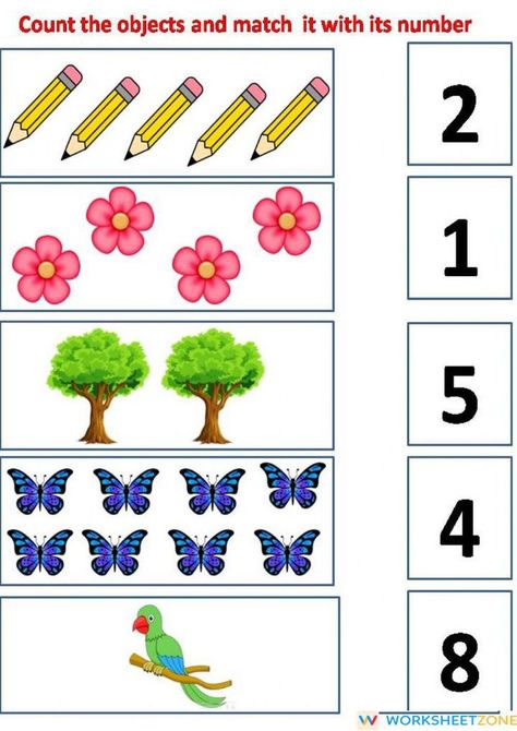 Butterfly Math Activities, Math Counting Worksheets, Worksheet Number, Preschool Counting Worksheets, Counting Worksheet, Preschool Activities Printable, Counting Activities Preschool, Kids Worksheets Preschool, Counting Worksheets